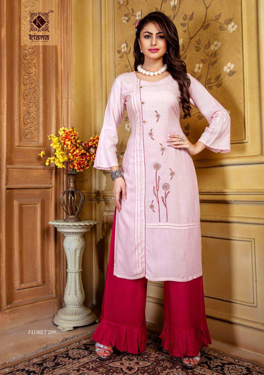 Floret Vol-2 Kiana Palazzo Embroidery Kurti Manufacturer Floret Vol-2 Kiana Palazzo Embroidery Kurti Manufacturer